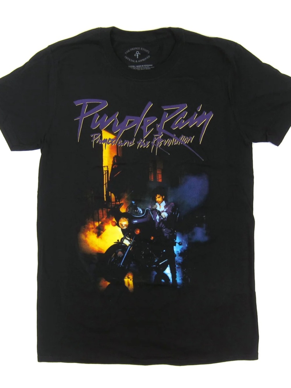PRINCE BLACK “PURPLE RAIN” GRAPHIC CREW NECK SHORT SLEEVE BAND T-SHIRT SZ S